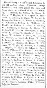 Enlisted men from the Packing Shop - Summers - Flints Obs. 4th Nove 1915 2