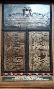 Chester Roll of Honour - Town Hall - Officers 2