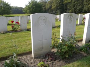 Roy's grave at Dozinghem Military Cemetery